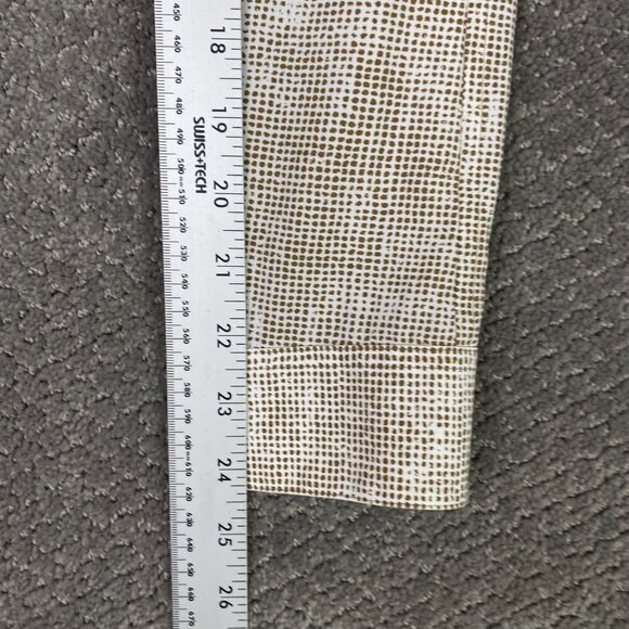 Lululemon Button Down Shirt Mens Small Medium Slim Brown White Down To The Wire - Picture 12 of 12